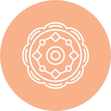 Bir çiçek simgesinin vektör illüstrasyonu