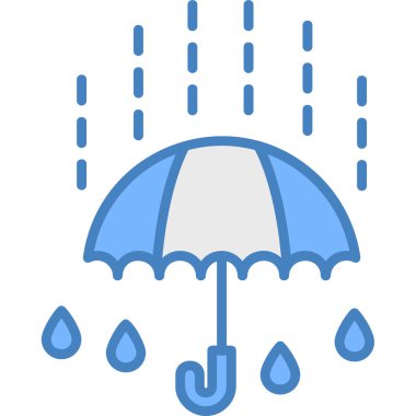 şemsiye simgesi vektör illüstrasyonu