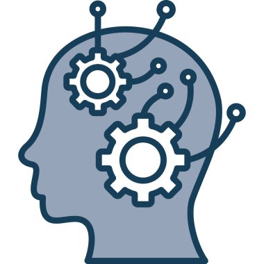 Beyin ve çark simgesi