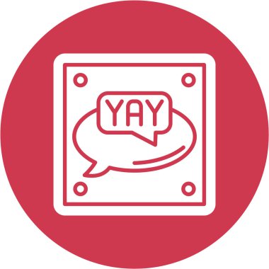 Kırmızı balon simgesinin vektör çizimi