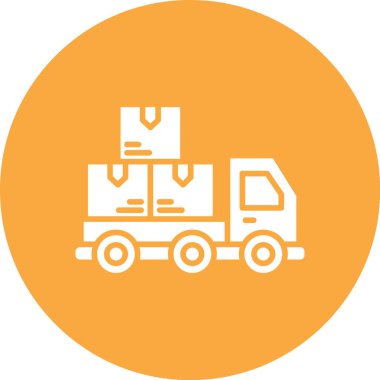 Kamyon simgesinin vektör illüstrasyonu