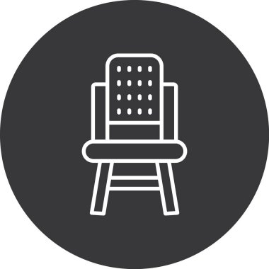 Koltuk. Web simgesi basit illüstrasyon