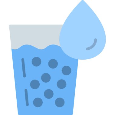 Su içeceğim. Basit illüstrasyon