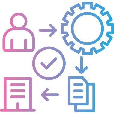 İşlem. Web simgesi basit illüstrasyon