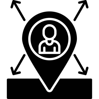 konum haritası pin simgesi - taslak biçimi