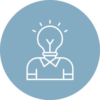 Bir ampul simgesinin vektör illüstrasyonu