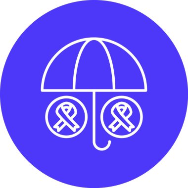 şemsiye simgesi vektör illüstrasyonu