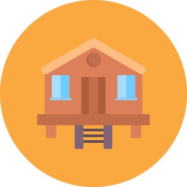 Eve. Web simgesi basit illüstrasyon