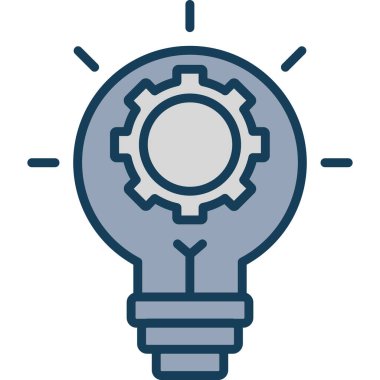 Vites simgesi vektör illüstrasyonlu ampul