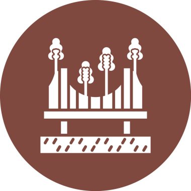 Bir fabrika simgesinin vektör illüstrasyonu