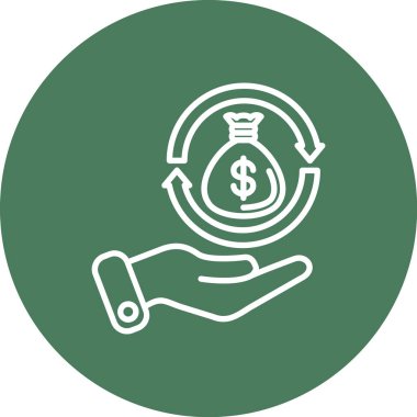 Dolar simgesi finansmanının vektör illüstrasyonu