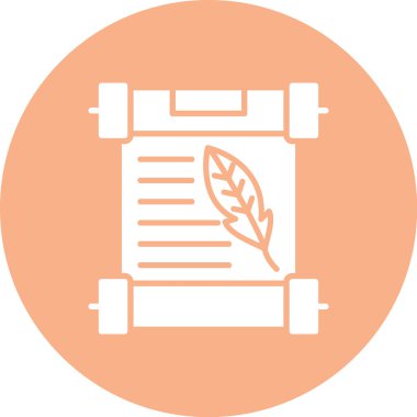 Yaprak simgesi olan belge. vektör illüstrasyonu