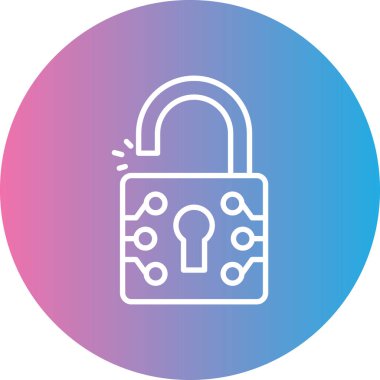 Güvenlik kilidinin vektör simgesi