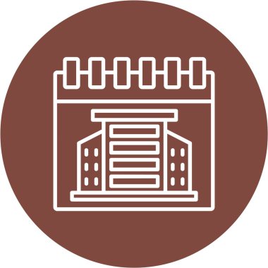 Takvim Simgesi, Basit Renk Vektörü İllüstrasyonu