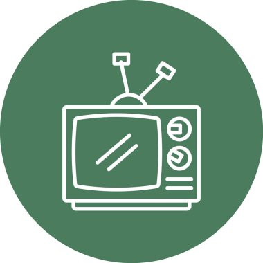 Televizyon. Web simgesi basit illüstrasyon