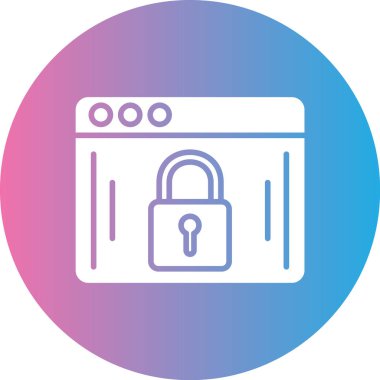 Kilit simgesinin vektör illüstrasyonu