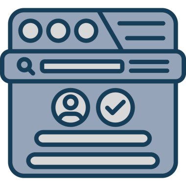 veritabanı. Web simgesi basit illüstrasyon