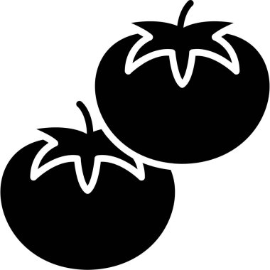 Ana hatlarıyla kiraz meyvesi ikonu