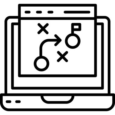 iş stratejisi simgesi vektörü