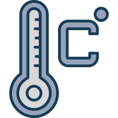 Sıcaklık simgesi, vektör illüstrasyonu