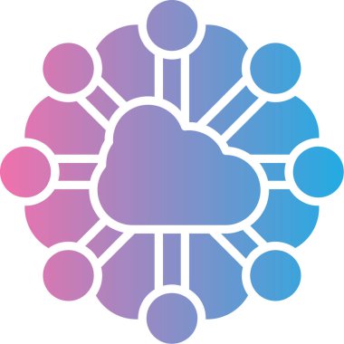 bulut hesaplama simgesi vektör illüstrasyon tasarımı