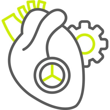 Kalp ikonu vektör illüstrasyonu