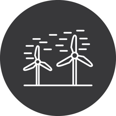 vektör rüzgar türbini simgesi