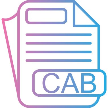 Dosya biçim simgesinin vektör illüstrasyonu