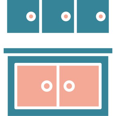 Dolap. Web simgesi basit illüstrasyon