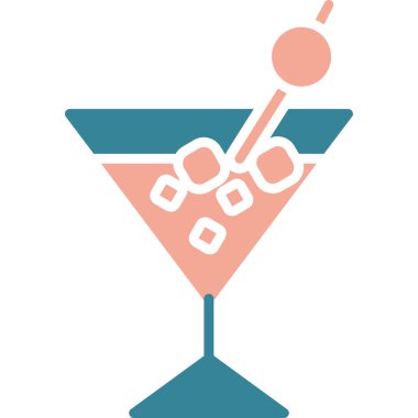 alkollü kokteyl ikonu - taslak biçiminde