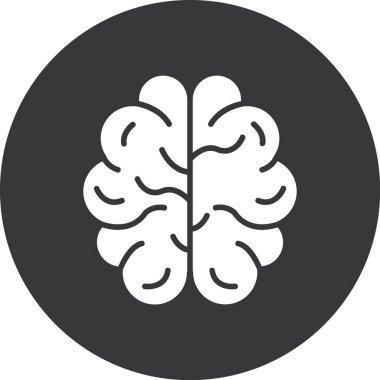 beyin ikonu vektör illüstrasyonu