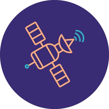 Uydu simgesinin vektör illüstrasyonu