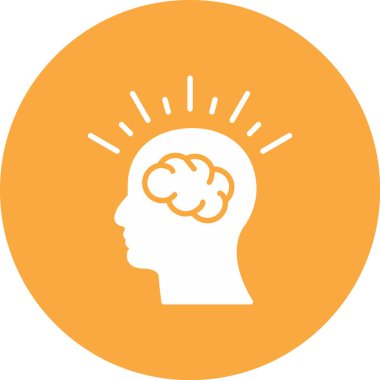 Beyin. Web simgesi basit tasarım