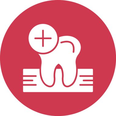 Diş simgesi vektör illüstrasyonu