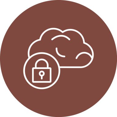 bulut depolama ikonu vektör illüstrasyonu