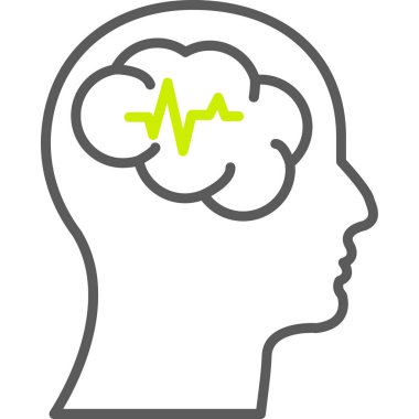 Beyin. Web simgesi basit tasarım