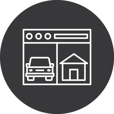 araba simgesi vektör illüstrasyonu