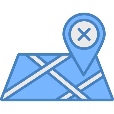 harita simgesi vektör illüstrasyonu