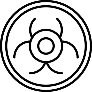 Nükleer ikon. Web için basit bir nükleer vektör simgesi çizimi
