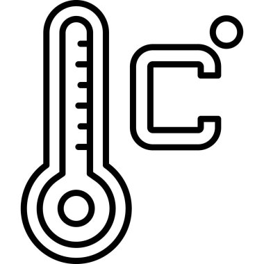 termometre simgesi vektör illüstrasyonu