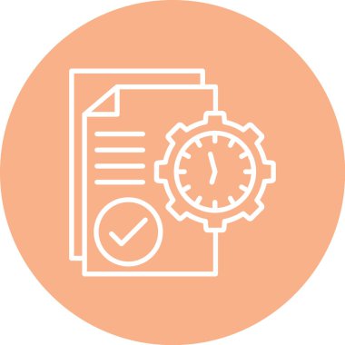 Zaman simgesi vektör illüstrasyonu