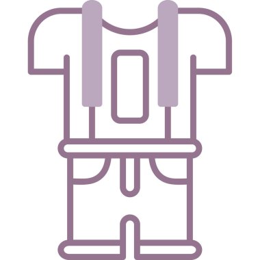 Elbise askısı simgesi ana hatları biçiminde