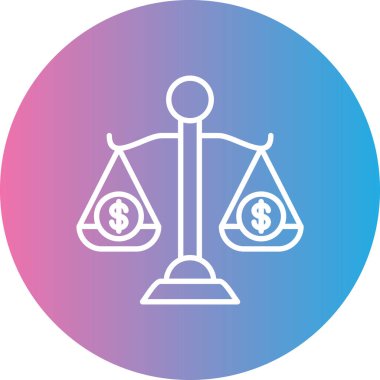 Para simgesinin vektör illüstrasyonu