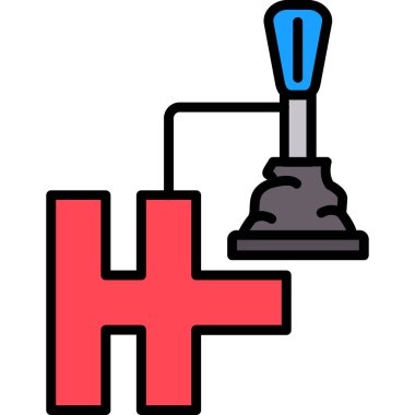 Bir lamba simgesinin vektör illüstrasyonu