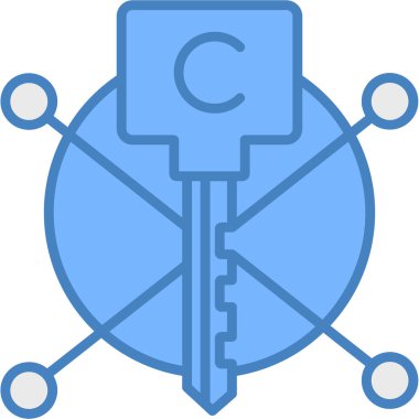 anahtar anahtar simgesi ana hat biçiminde