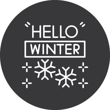 Merhaba kış pulu modaya uygun izole edilmiş. Etiket, etiket. vektör deposu fotoğrafı.