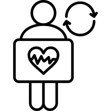 doktor kalp vektör simgesi