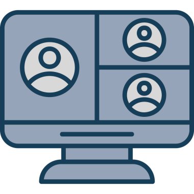 Kapalı devre kamera simgesi. Web için cctv vektör simgelerinin özet çizimi