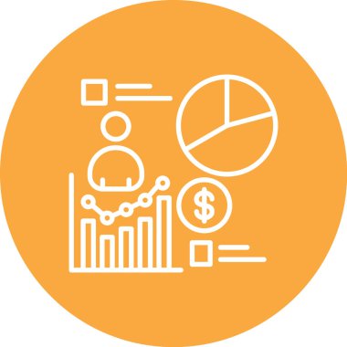 iş grafiği vektör simgesi modern illüstrasyon