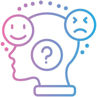 Beyin duygu yüz simgesi - özet biçimi